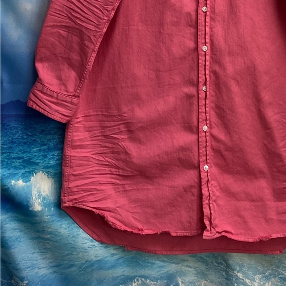 Frank & Eileen Famous Denim MARY Classic Shirtdress Size: L Flamingo - Picture 7 of 16